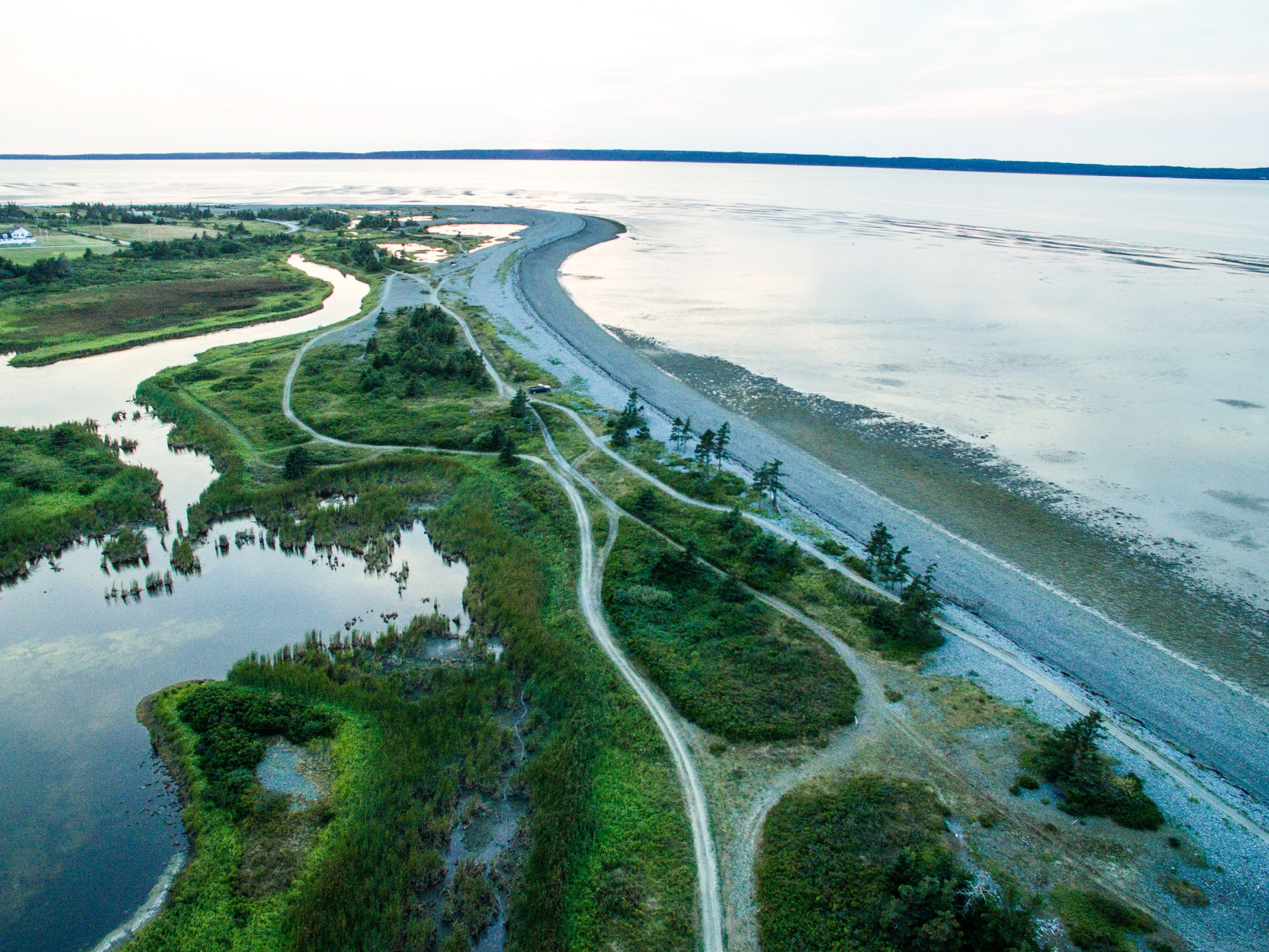 Aerial Belliveau Cove trail