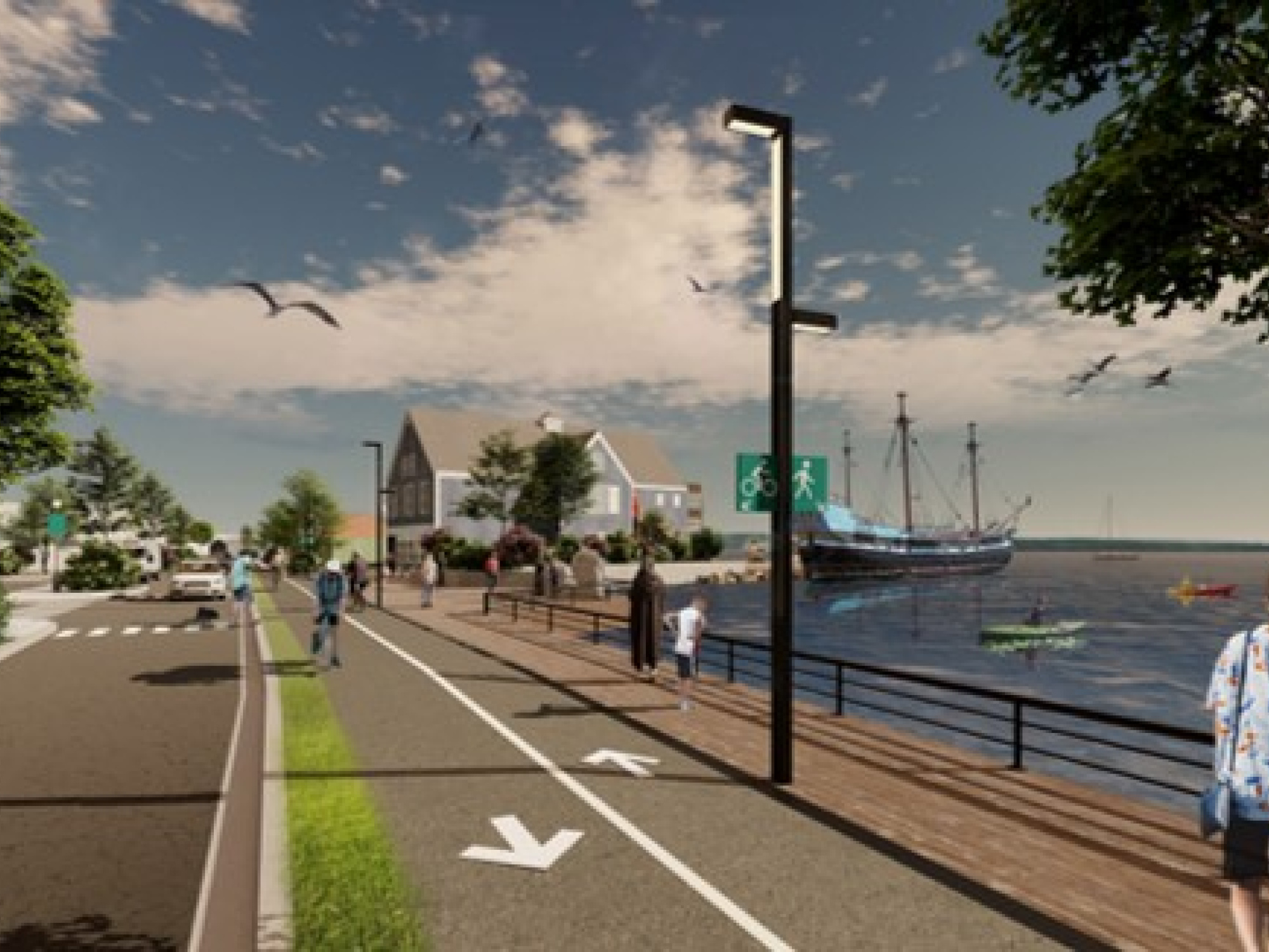 Render of the Caladh Avenue in Pictou